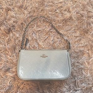 Coach Light Blue Chain Wristlet